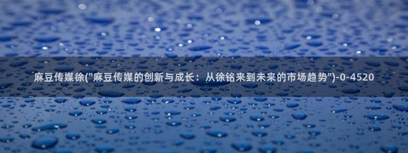 精品麻豆：麻豆传媒徐(\